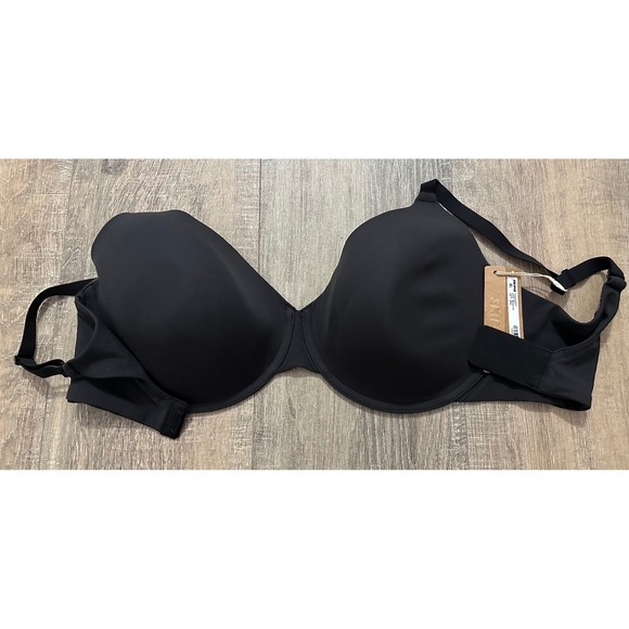 Skims Fits Everybody T-Shirt Bra Onyx Black Underwire Molded Cup 36DDD NWT - Picture 5 of 6